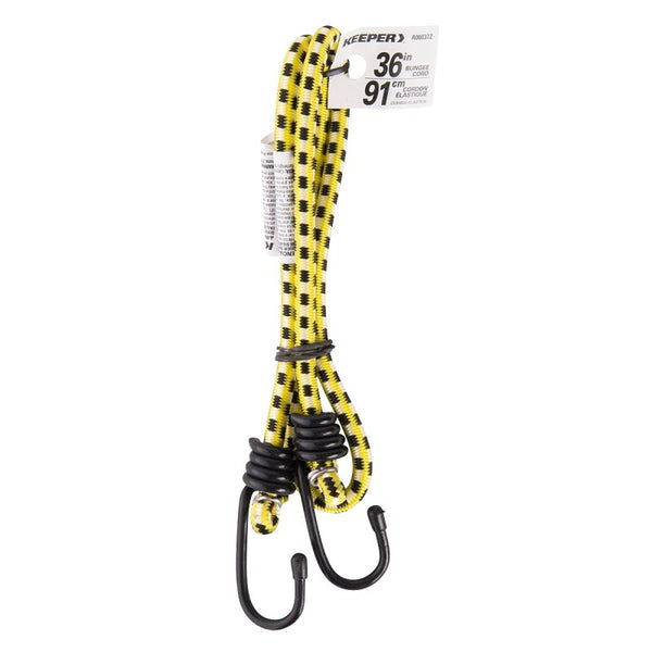 Keeper Bungee Cord 36"L MULTI10 Yellow Rubber A06037Z (10-Pack)