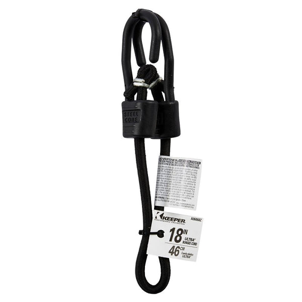 Hampton Products International Keeper Ultra Black Bungee Cord 18 in. L x 0.315 in. 1 pk - Case of: 10; Each Pack Qty: 110 A06068Z