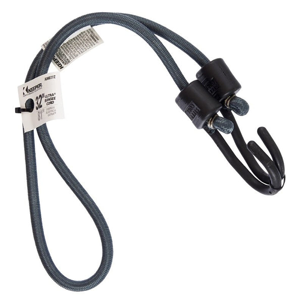 Keeper Ultra Gray Bungee Cord 32 in. L x 0.374 in. 1 pk - Case of: 10; Each Pack Qty: 110 A06077Z