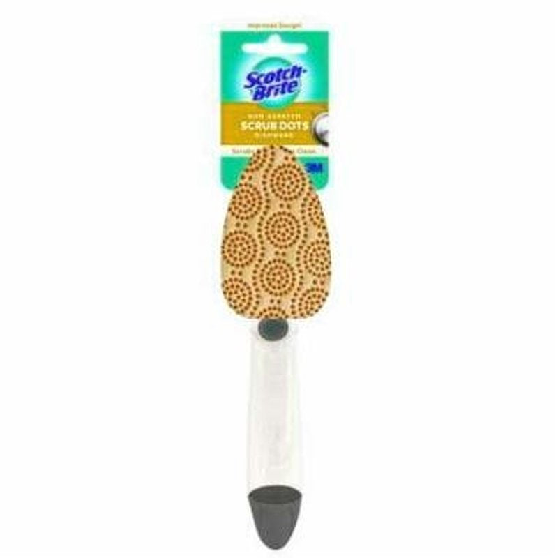 Scotch-Brite Scrub Dots Non-Scratch Soap-Dispensing Dishwand, 1 Count, Keeps Hands Out of the Mess, Fits All Scotch-Brite Refills, Assorted Colors 690-4