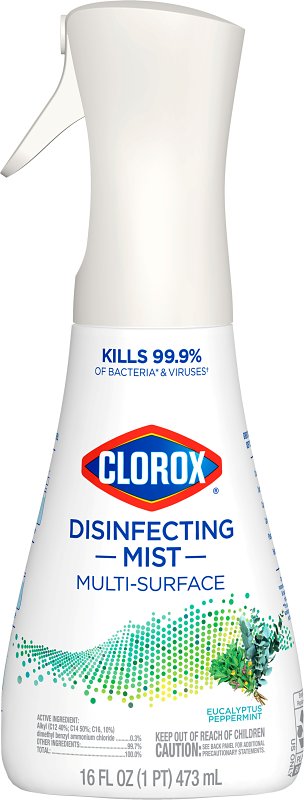 Clorox Disinfecting Mist, Eucalyptus Peppermint, Disinfecting Spray, 16 Fluid Ounces 60152