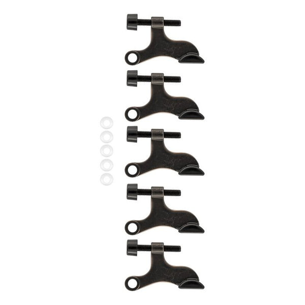 National Hardware N830-565 Hinge Pin Door Stopper, Oil Rubbed Bronze Finish with Black Tip, 5 Pieces