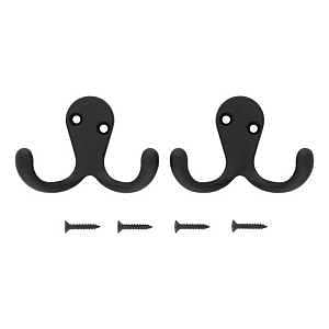 Cloth Hook, 35 LB, 2-Hook, Matte, 2PK