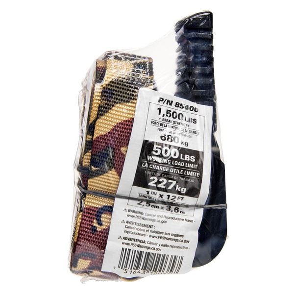 Keeper 85400 12' Ratchet Tie-Down, Desert Camo