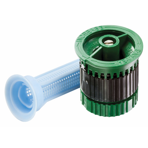 Rain Bird HEVAN08 High Efficiency Spray Nozzle, 0° - 360° Adjustable Pattern, 6' - 8' Spray Distance, Black/Green