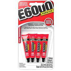 Eclectic E6000 Premium Clear Adhesive Mini Pack 4/Pkg-.18oz Each