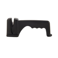 Black Farberware FULST11 tabletop ceramic knife sharpener with easy-grip plastic handle