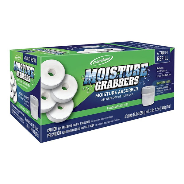 Concrobium 378489 Moisture Grabbers Moisture Absorber Refill Tablets, 4 Tablet Container