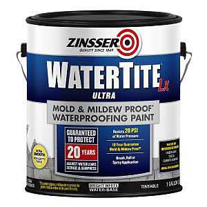 1 gal Zinsser 270267 White WaterTite-LX Mold & Mildew-Proof Waterproofing Paint