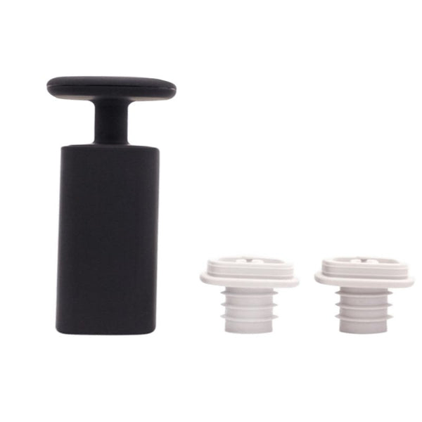 Houdini Wine Vacuum Preserver, 6"x 4"x 7", Black H3-013001T