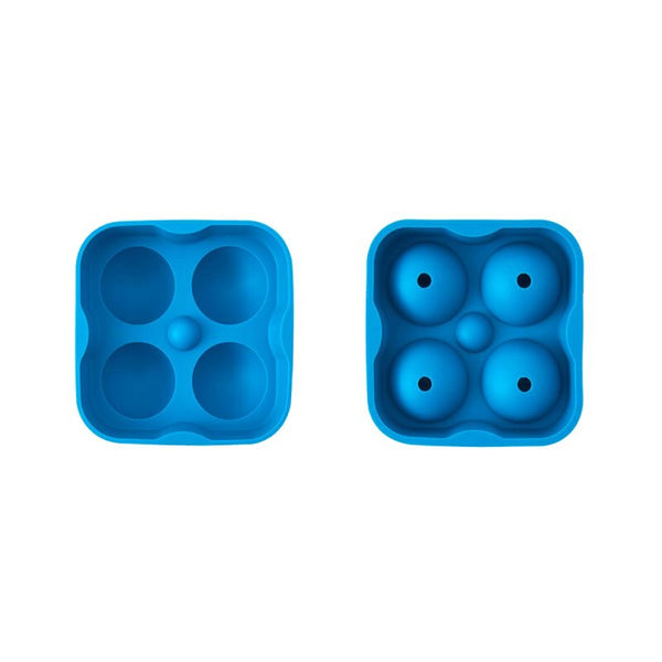 Houdini Large Sphere Ice Tray Mold, Makes Four Ice Balls, Blue H9-013501T
