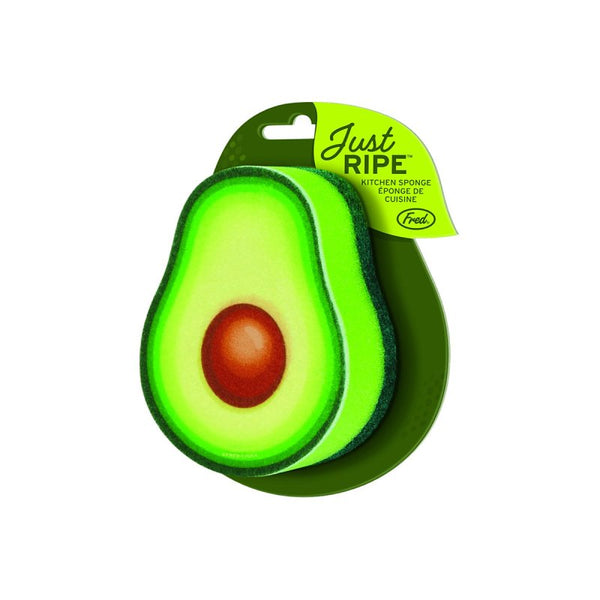 Fred & Friends Genuine Fred JUST RIPE-Avocado Sponge, Measures 2.7" by 4.3", Green 5274184