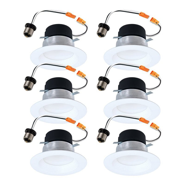 HALO LT 4 inch LED recessed Can Light Trim, 5 CCT, Dimmable, 700lm 6PK LT4069FS1EWHR6PK