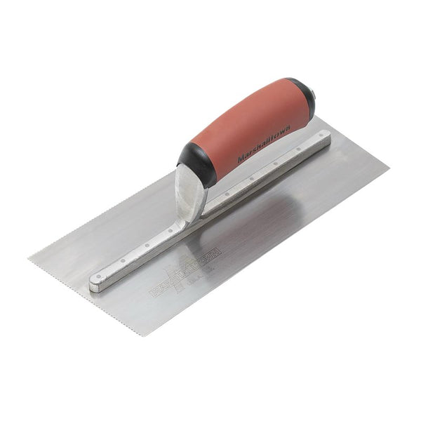 MARSHALLTOWN Cut-Back Notched Trowels, Right-Handed, U-Shaped 1.5mm X-Notch Size, 0.75mm Z-Notch Size, 0.584mm Y-Notch Size, Made in the USA, 799SD
