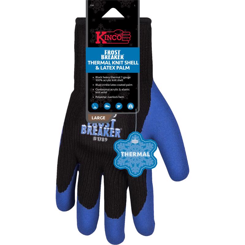 Kinco - Frost Breaker Heavy Thermal Work Gloves, Warm, Latex Grip, (1789)