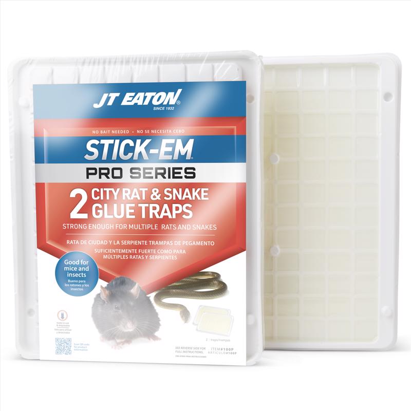 JT Eaton Stick-Em Pro Series Glue Trap for Rodents and Snakes 2 pk