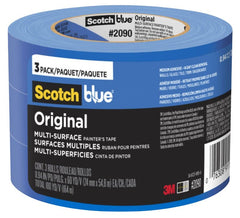 ScotchBlue 2090-24EC3 Painter's Tape, 60 yd L, 0.94 in W, Crepe Paper Backing, Blue