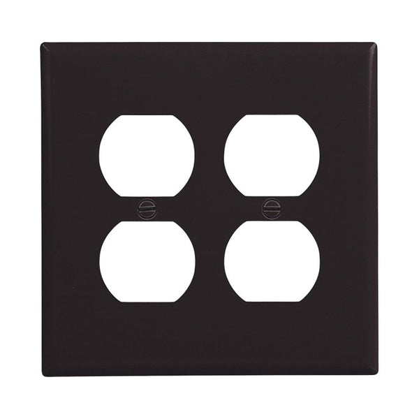 Cooper Wiring Devices PJ82BK Wallplate 2G Duplex Poly Mid BK
