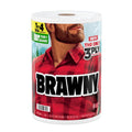 Brawny Tear-A-Square 3-Ply Paper Towels, 1 Mega Roll = 2 Regular Rolls, Strong, Absorbent, and Durable with 3 Sheet Sizes (Quarter, Half, Full) 44672