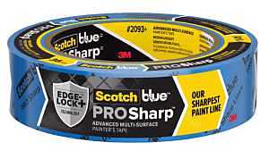 ScotchBlue PROSharp Painter's Tape 1.5 Inch Wide (1.41 in x 60 yd) 1 Roll Blue Tape Protects Surfaces and Removes Easily, Edge-Lock Tape for Indoor and Outdoor Use (2093+-36EC)