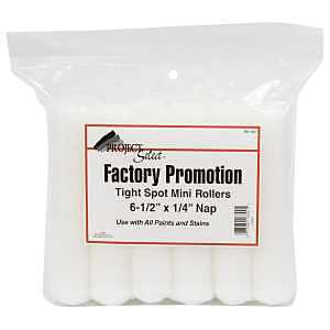 Linzer RS 163 0650 Project Select Shed Resistant Mini Roller Redfills, 6-1/2"