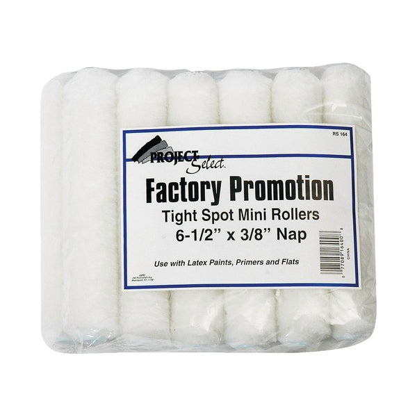 Linzer RS 164 0650 Project Select Nap with 6-1/2" Wide Shed Resistant Mini Roller Refills (12 Pack), 3/8"