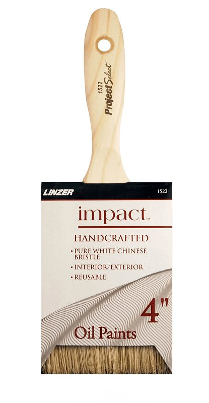 Linzer 2491962 Paint Brush, 4" Walnut/White 1522-0400