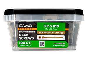 CAMO 3" X #10 - COUNTERSINKING Deck Screw 100 Count