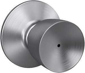 Schlage F40 V BEL 626 Bell Door Knob, Bed & Bath Privacy Lock, Satin Chrome