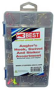 K&E STOPPER LURES KIT Hooks/Swivel/SINKERS/Assorted Sizes/Assorted Colors / 93PK
