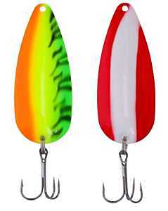 K&E STOPPER LURES Spoons/Assorted Sizes/Assorted Colors 2PK