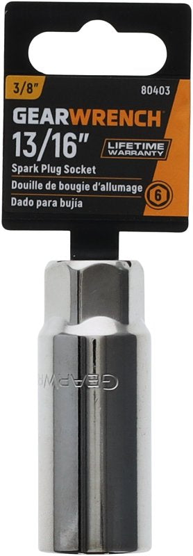 GEARWRENCH 3/8" Drive 2-1/2" Spark Plug Socket 13/16", 6 Point - 80403