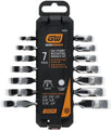 GEARWRENCH 7 Pc. 12 Pt. Stubby Ratcheting Combination Wrench Set, SAE - 9507D