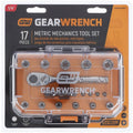 GEARWRENCH 17 Piece Mechanics Tool Set 1/4 in. Drive, 72-Tooth, 6-Point, Metric | GWSWS14MM17