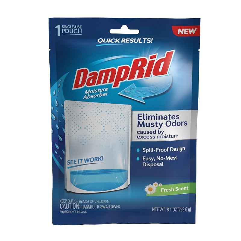 DampRid 81 oz, Fresh Scent, Single Use Bag Moisture Absorber, Pack of 1 FG20FS