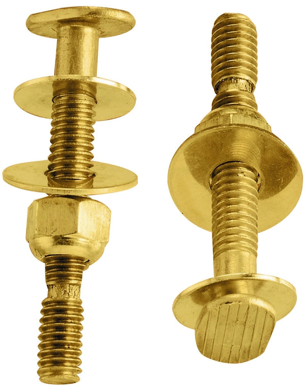 Plumb Pak PP830-56 Snap-Off Toilet Bolt Set, 5/16 X 2-1/4 in, Solid