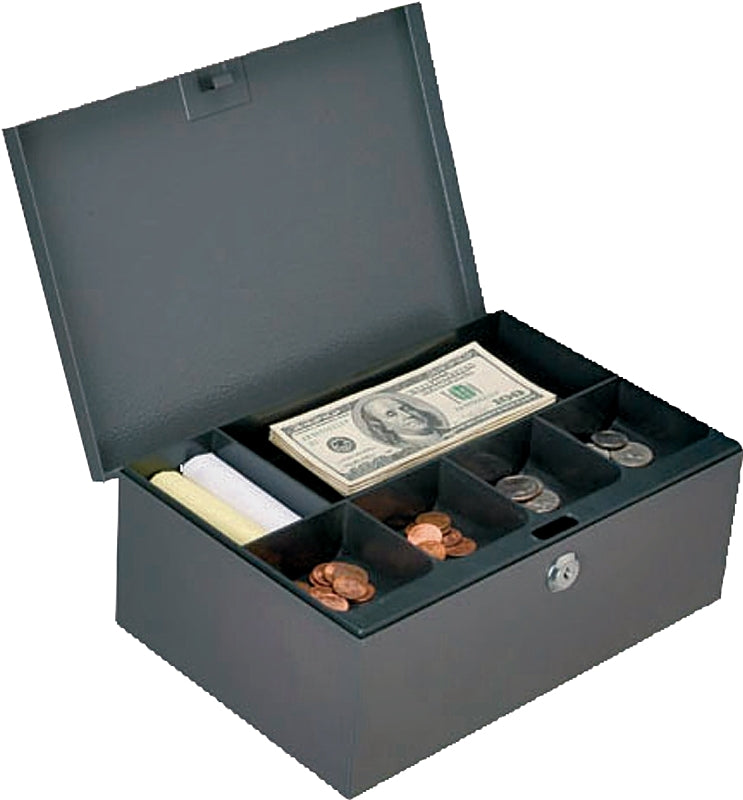 MINTCRAFT TS814-3L Cash Bo x with Key, 11.54 x 7.8 x 4.33-Inch