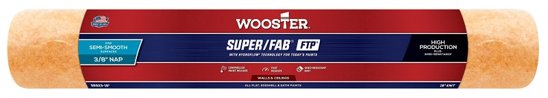 Wooster Brush RR923-18 Inch Super Fab FTP Roller Cover, 3/8-Inch Nap