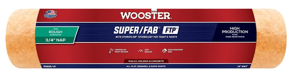 Wooster Brush RR925-14 Inch Super Fab FTP Roller Cover, 3/4-Inch Nap
