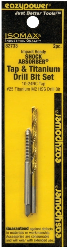 EAZY POWER 82733 10-24NC Tap & Titanium Drill Bit Set (2 Piece)