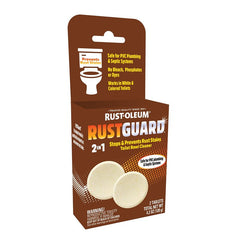 Rust-Oleum RustGuard Rust Stain Remover | Heavy-Duty Iron Stain Remover & Toilet Bowl Cleaner For White & Colored Toilets | 2 Tablet Box 390879