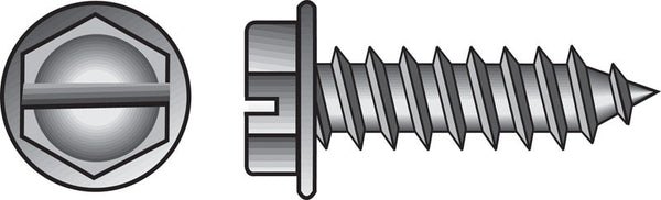 The Hillman Group 70309 10-Inch x 3-Inch Hex Washer Head Slotted Sheet Metal Screw, 100-Pack