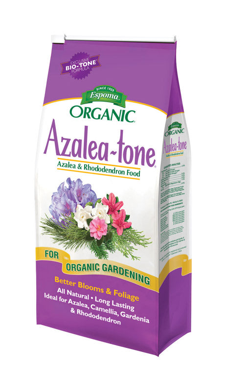 Espoma Organic Azalea-Tone 4-3-4 Natural & Organic Fertilizer and Plant Food for All Flowering & Evergreen Shrubs. 4 lb. Bag. Use for Planting & Feeding to Promote Growth & Blooming