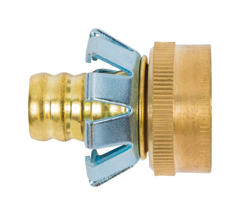 Gilmour Brass Female Hose Mender Clincher Type, 5/8in