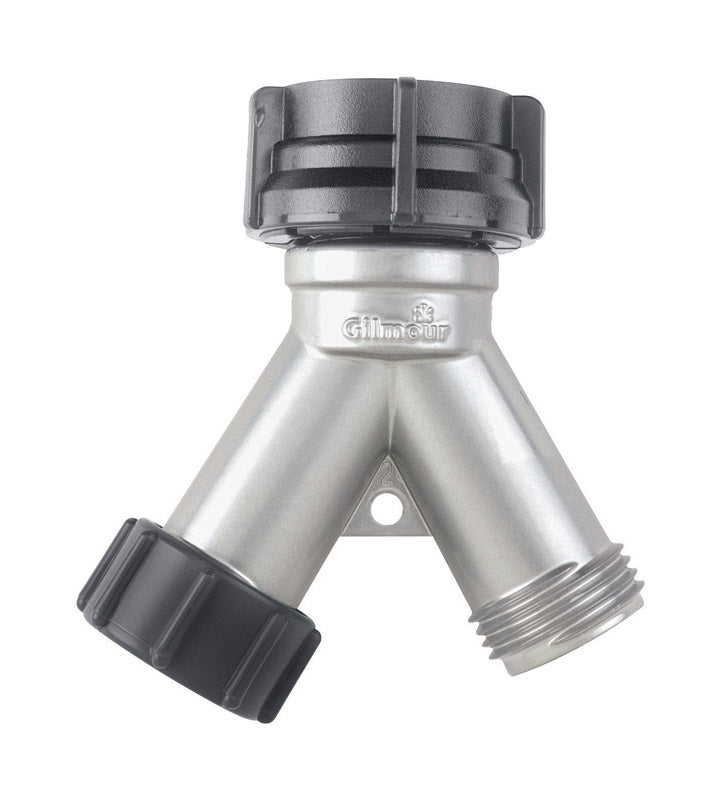 Gilmour Die-Cast Metal Y Hose Shut-Off Connector 08Y