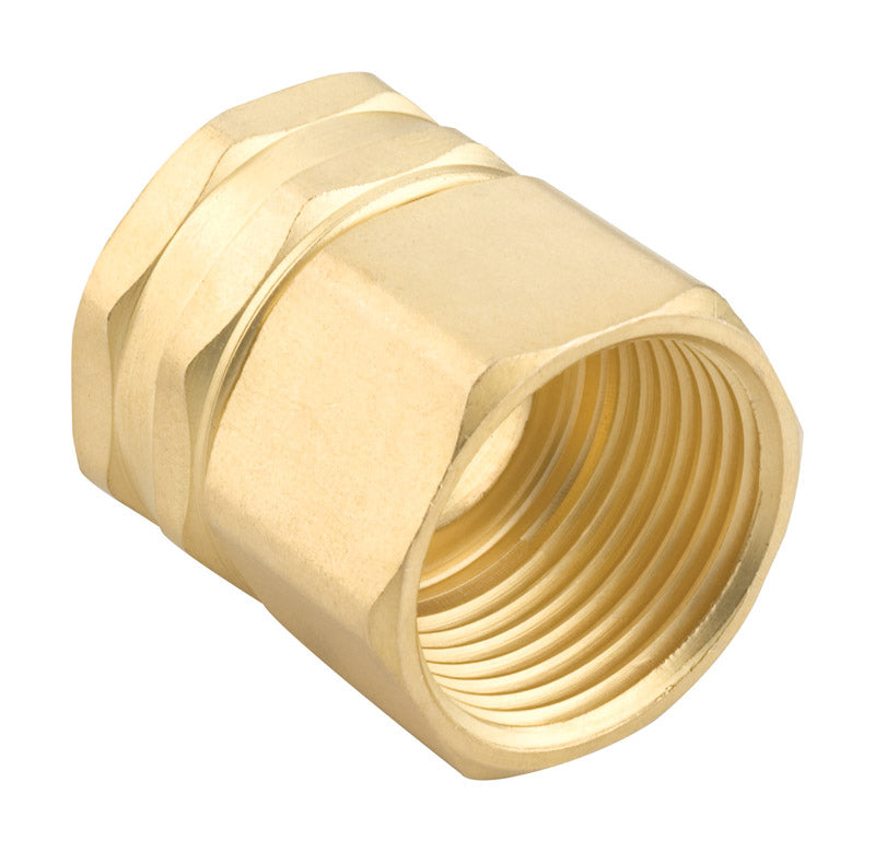Gilmour 807764-1001 Double Female Swivel Brass Connector, Gold