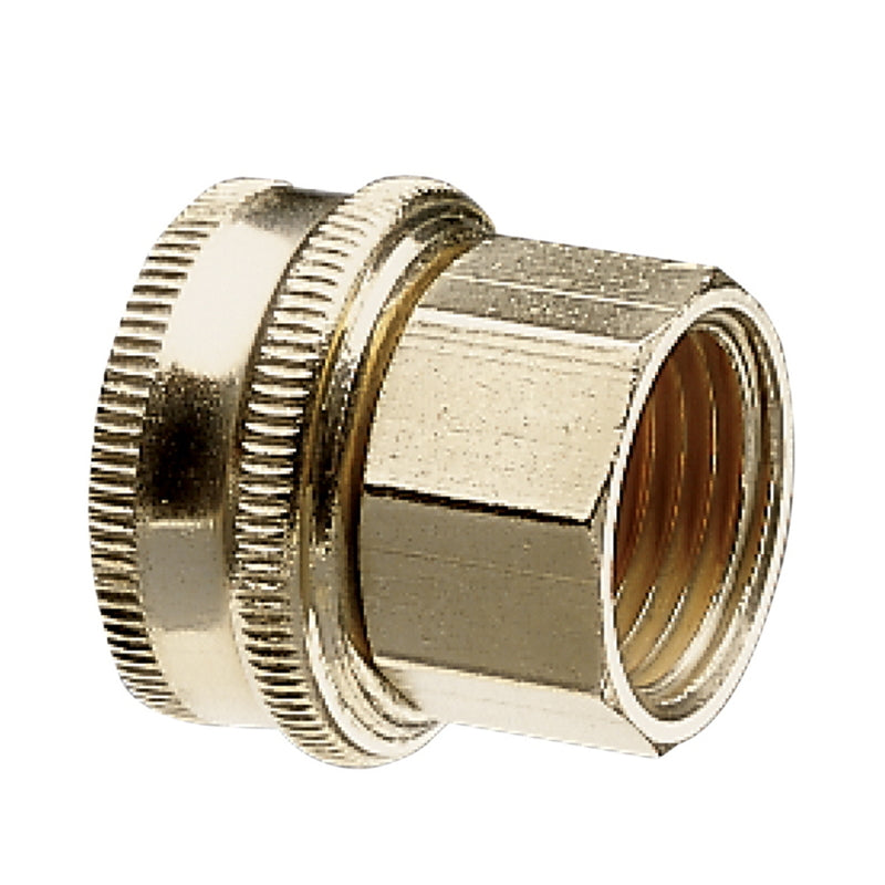 Gilmour Double Female Brass Swivel Connector Thread Size 1/2" NPT (F) to 3/4" NH (F) 805574-1001