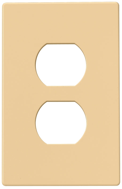 EATON PJS8V Arrow Hart Pjs8 Mid Size Screw Less Wall Plate, 1 Gang, 4-1/2 in L X 2-3/4 in W X 0.08 in T, Ivory