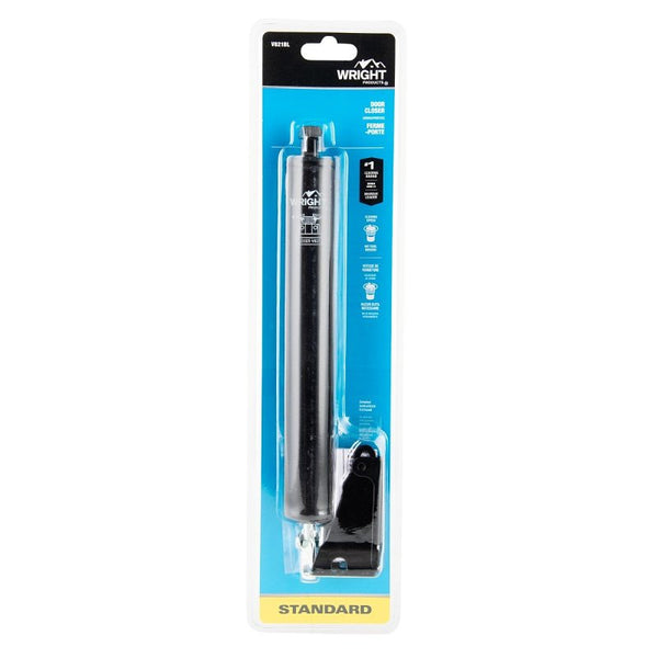 Wright Products Pneumatic Storm Door Closer - Adjustable, Smooth-Closing with Hold-Open Washer (Modern, Black) V821BL