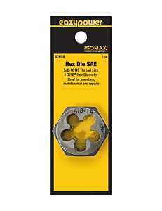 Eazypower 82658 5/8-18 NF 1-7/16" Hex 1" Die Tungsten (1 Pack)